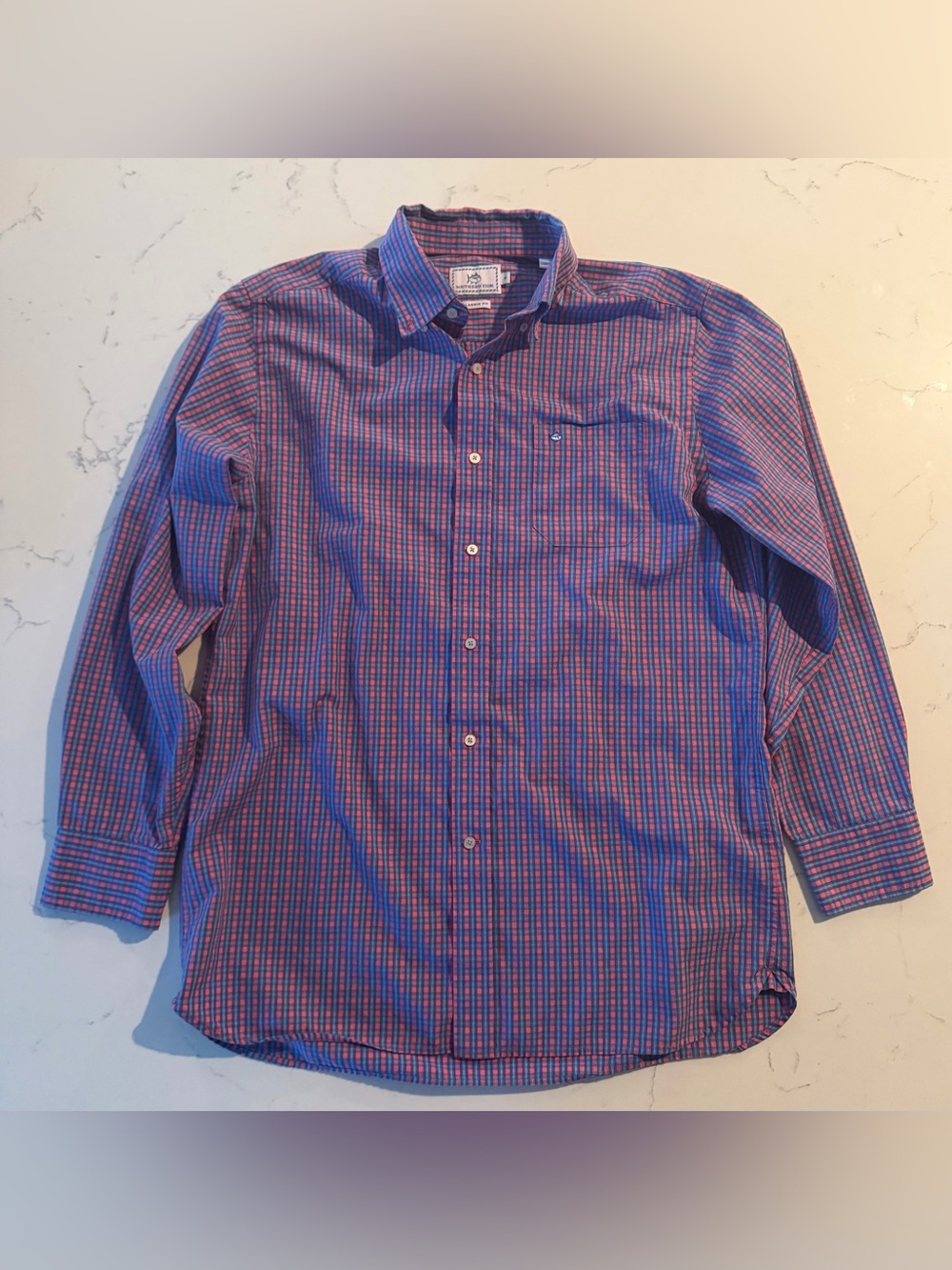 Southern Tide Classic Fit - Red & Blue Checkered